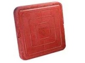 Люк полимерный тип "ЛК" Красный 400х400 квадратная крышка (нагрузка до 1,5т)